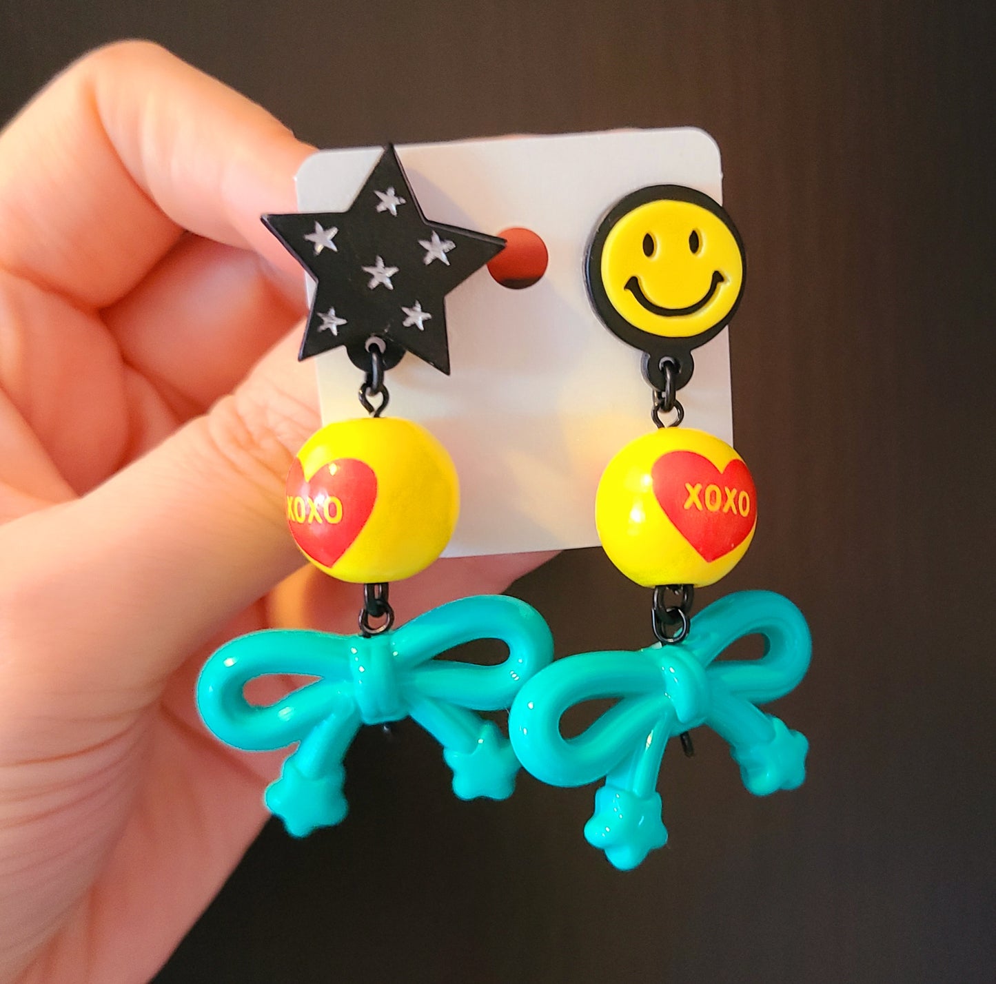 Smile Woodball Earrings