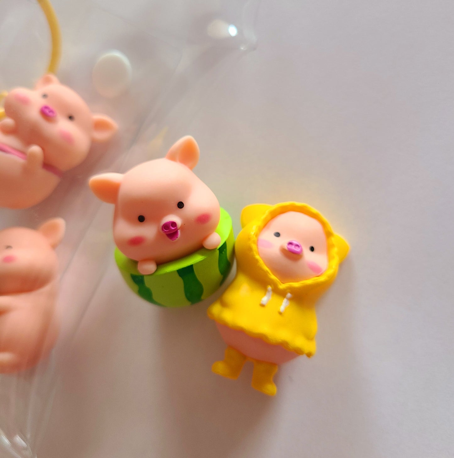 Clear Bag With Cuties Keychain Charm