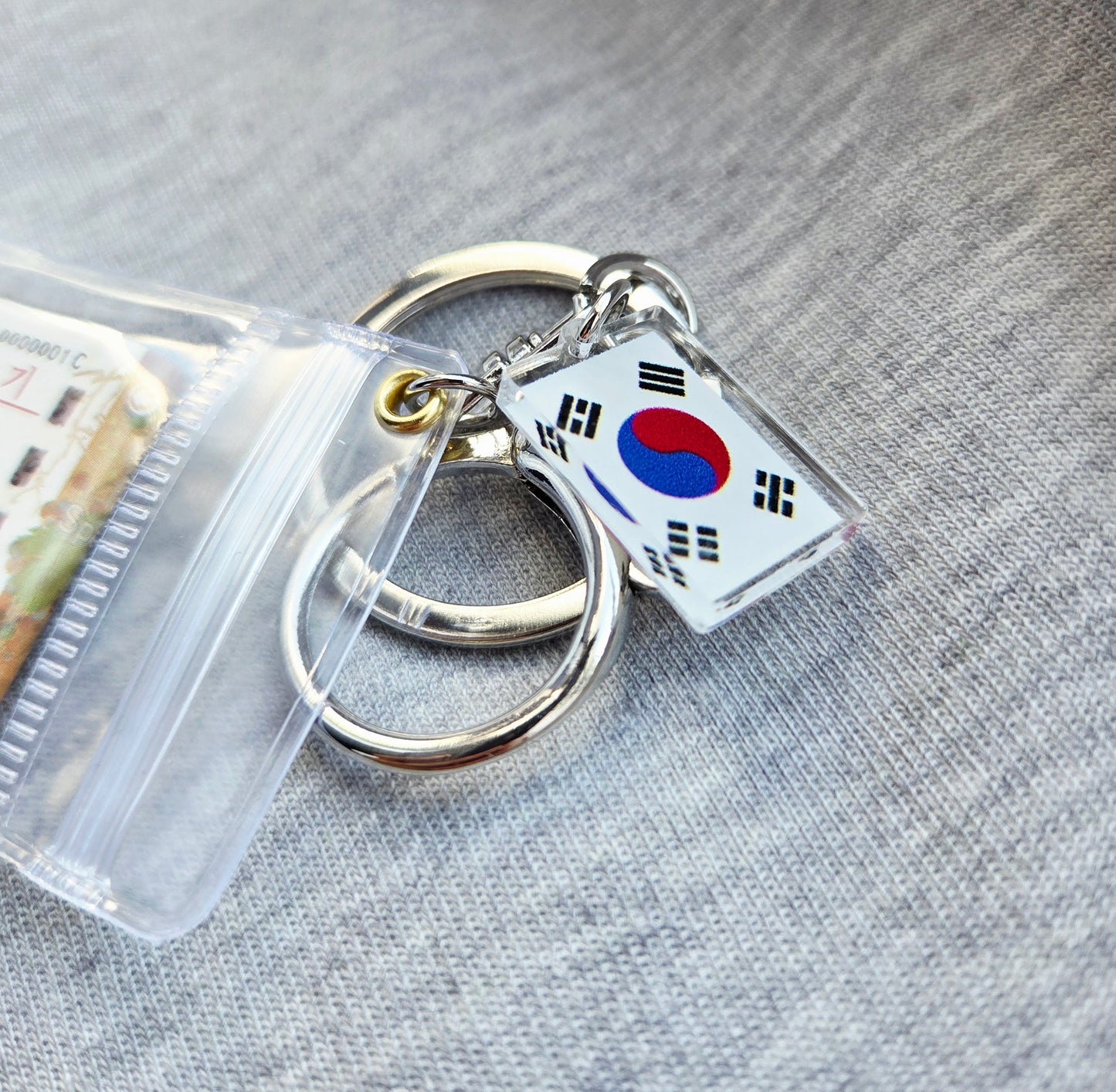 Mini lucky Korean Money bag, A Stack of 50,000 won bills Keychain