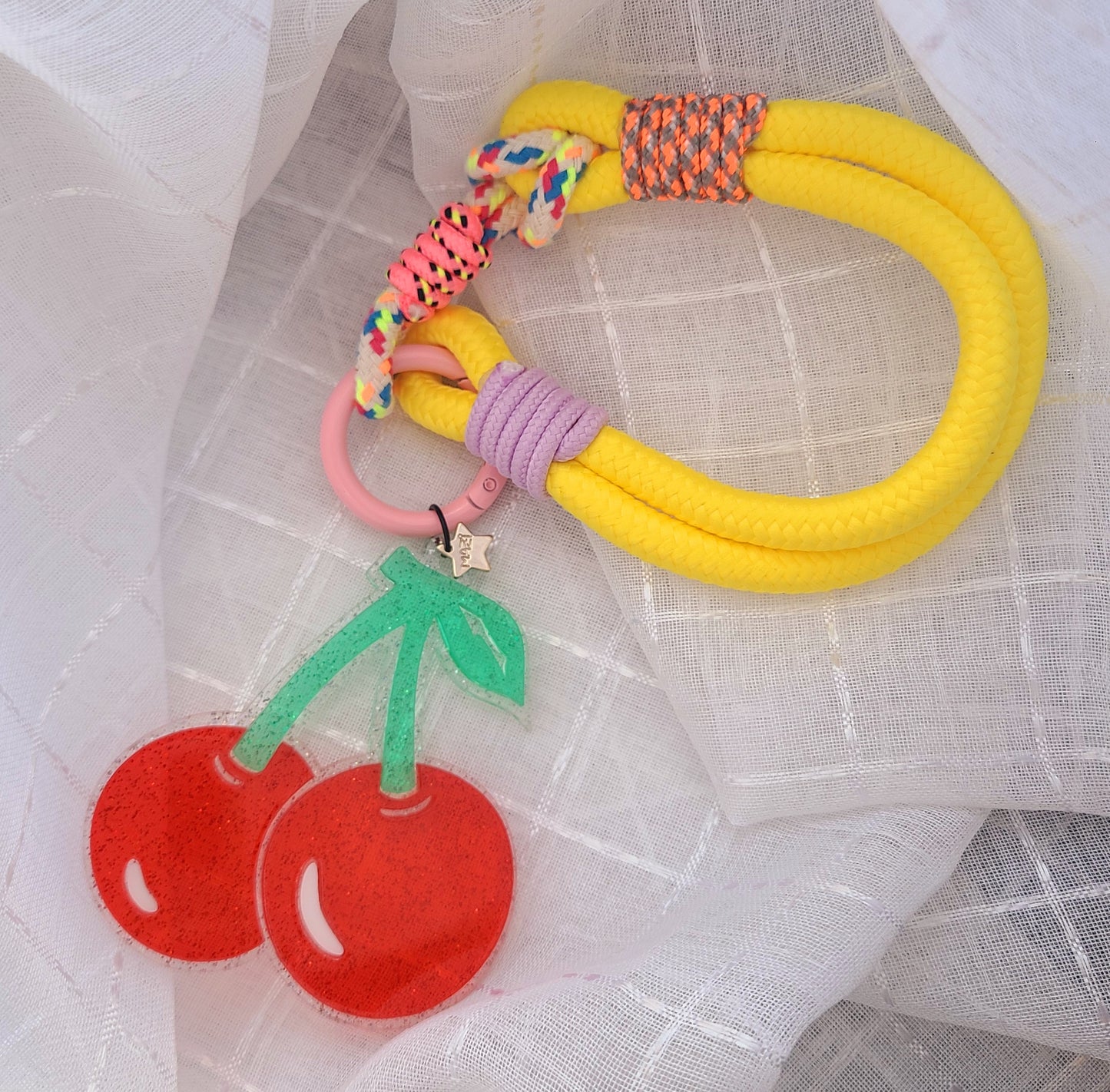 Cherry With Rope Charm Korean Keychain