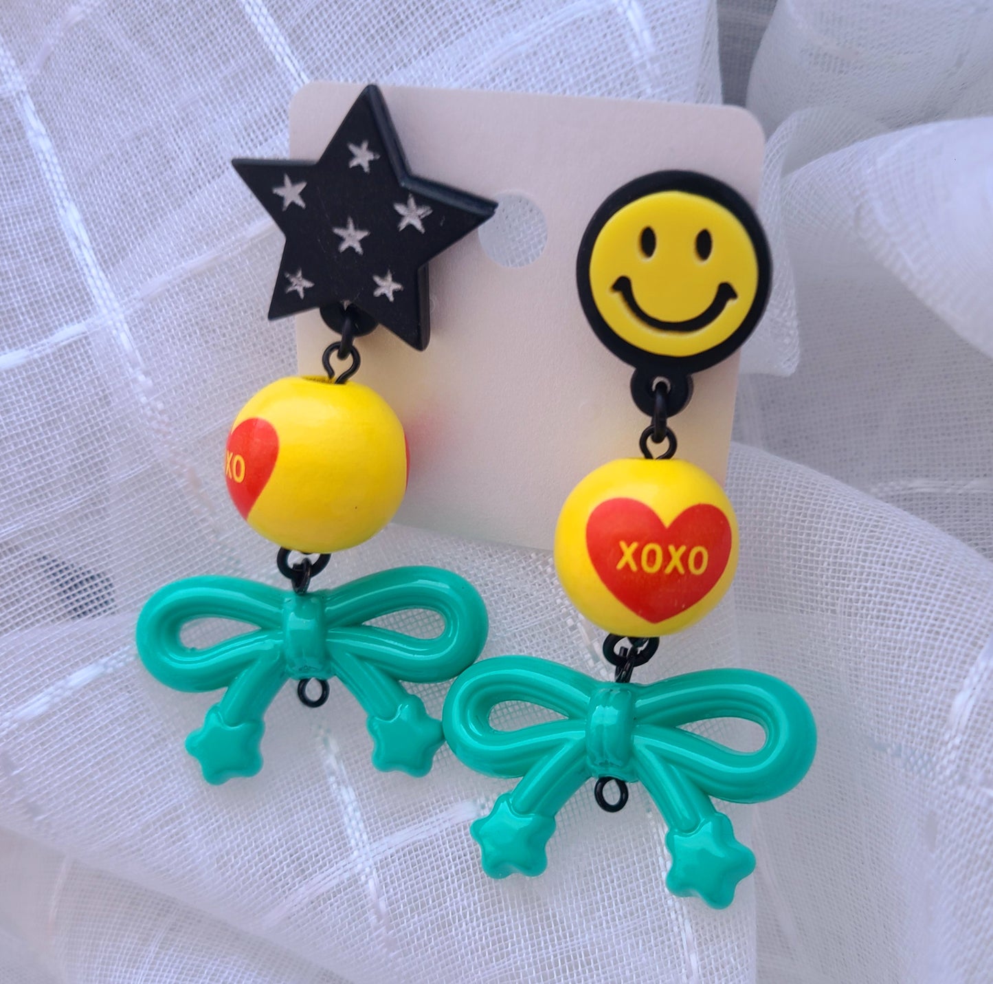 Smile Woodball Earrings