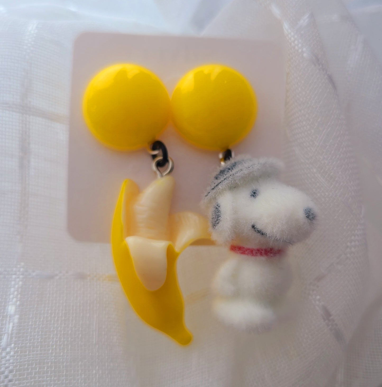 Banana and Snoopy Earrings