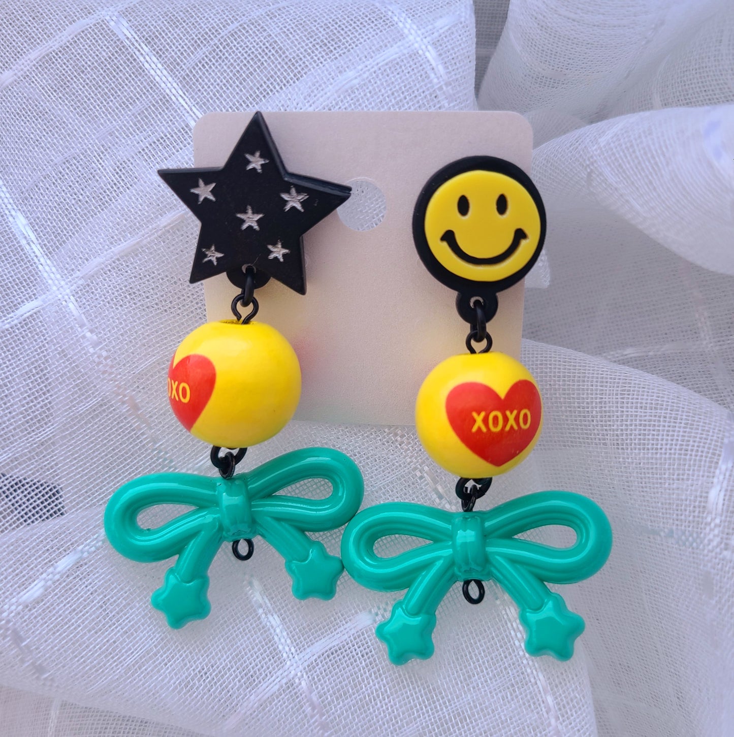 Smile Woodball Earrings