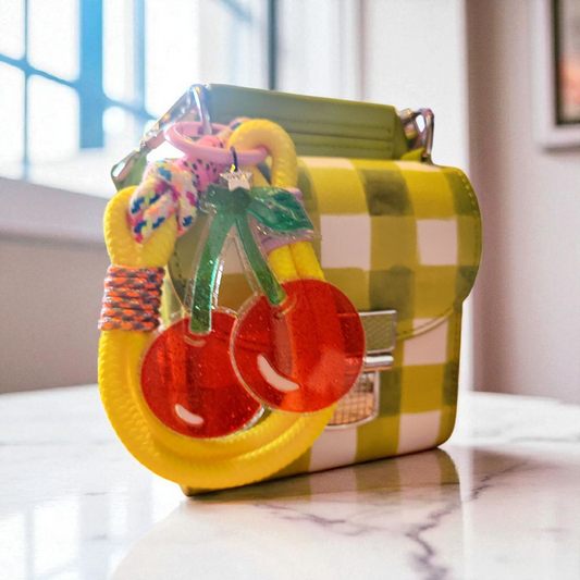 Cherry With Rope Charm Korean Keychain