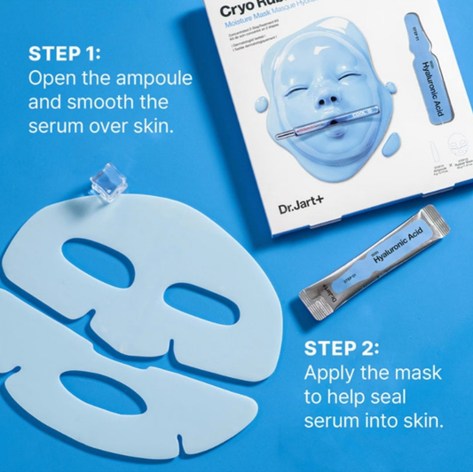 Cryo Rubber™ Face Mask with Hyaluronic Acid X 1 sheet blue