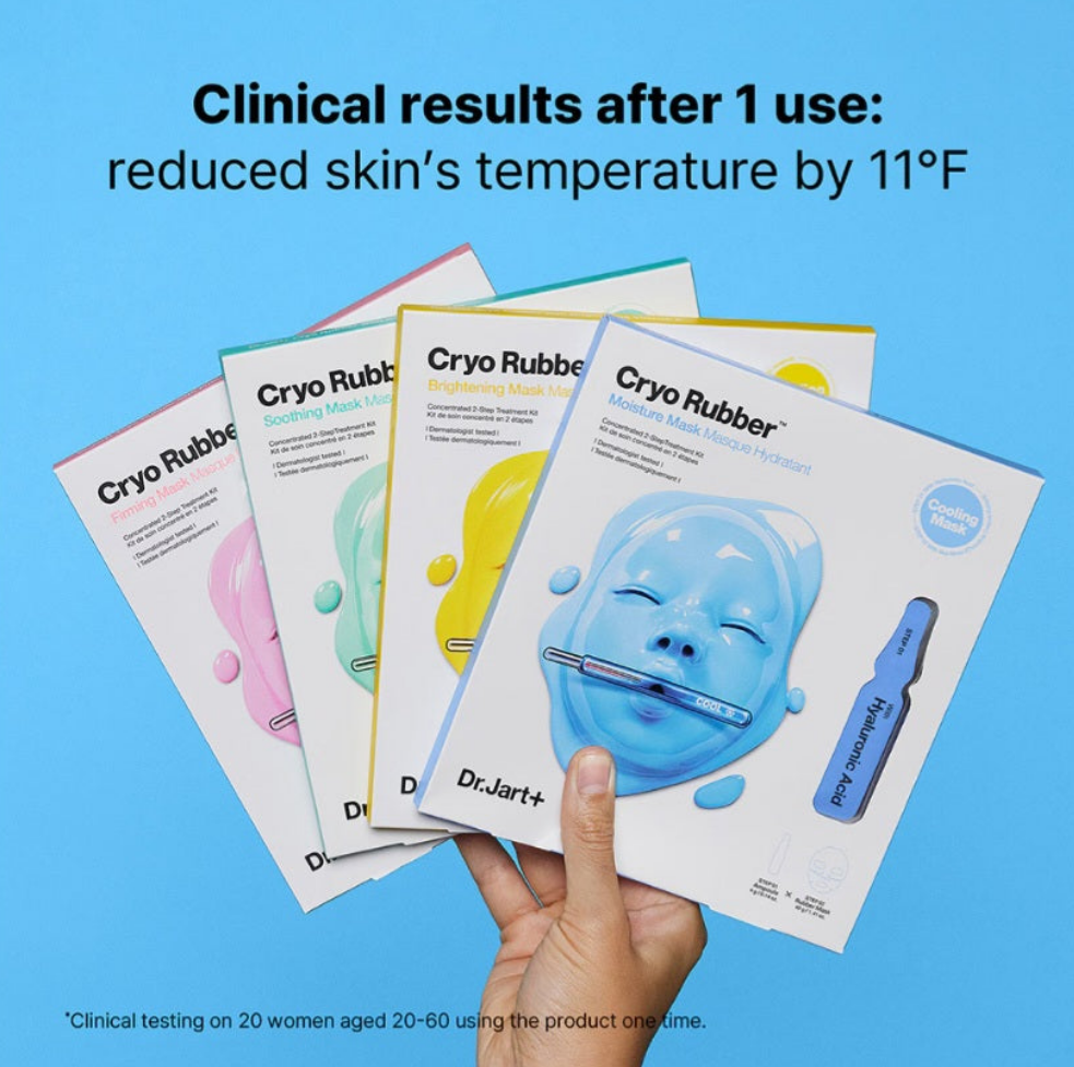 Cryo Rubber™ Face Mask with Hyaluronic Acid X 1 sheet blue