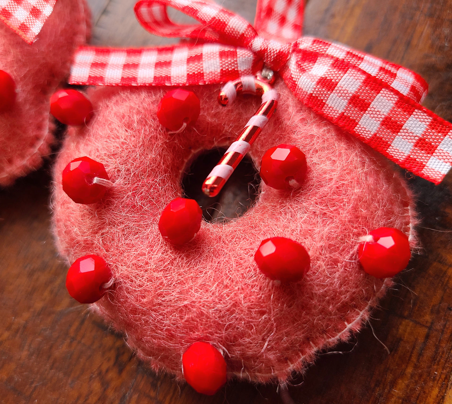 Handmade Wool Felt Wreath Christmas Ornament