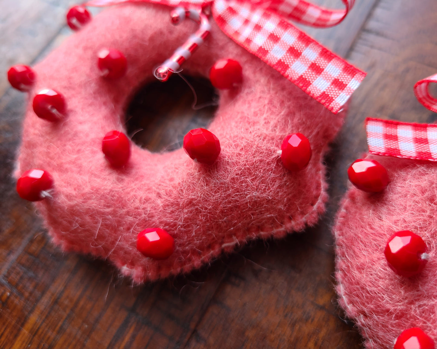 Handmade Wool Felt Wreath Christmas Ornament