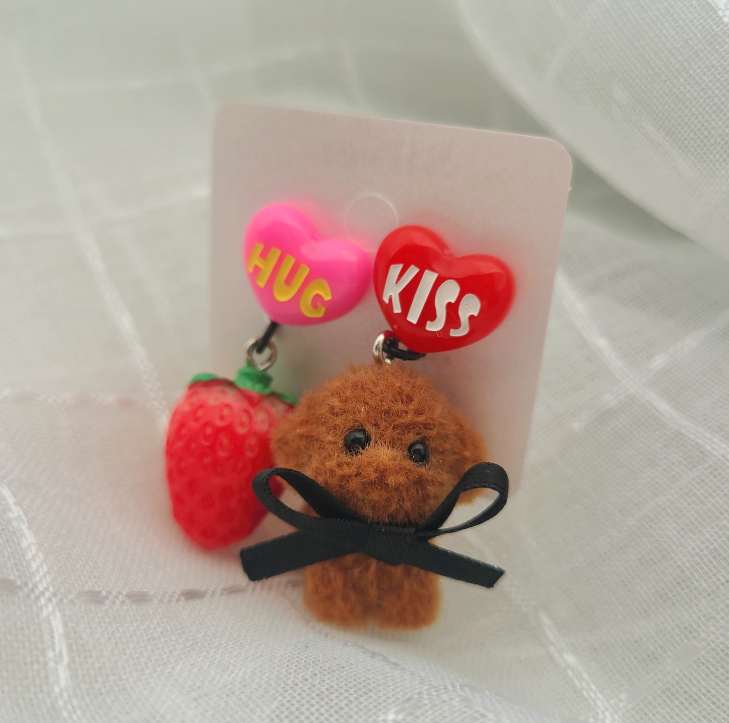 Puppy and Strawberry Earrings