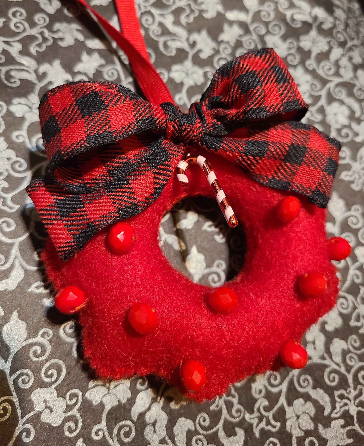 Handmade Wool Felt Wreath Ornament