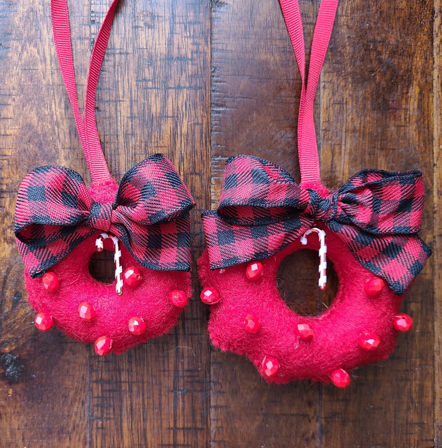Handmade Wool Felt Wreath Ornament