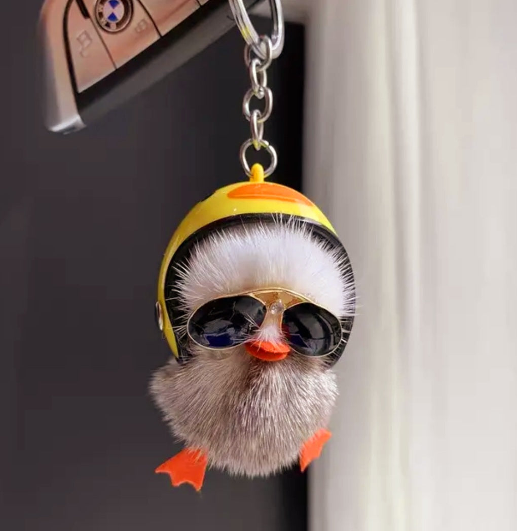 Mini Pilot Duck Keychain