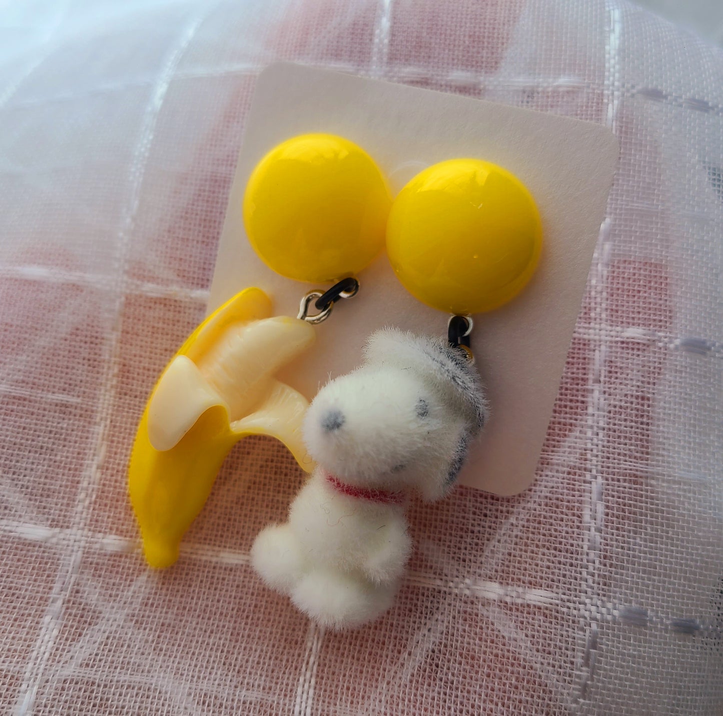 Banana and Snoopy Earrings
