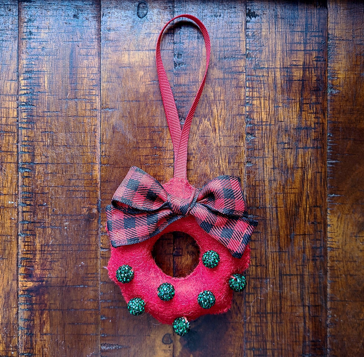 Handmade Wool Felt Wreath Ornament