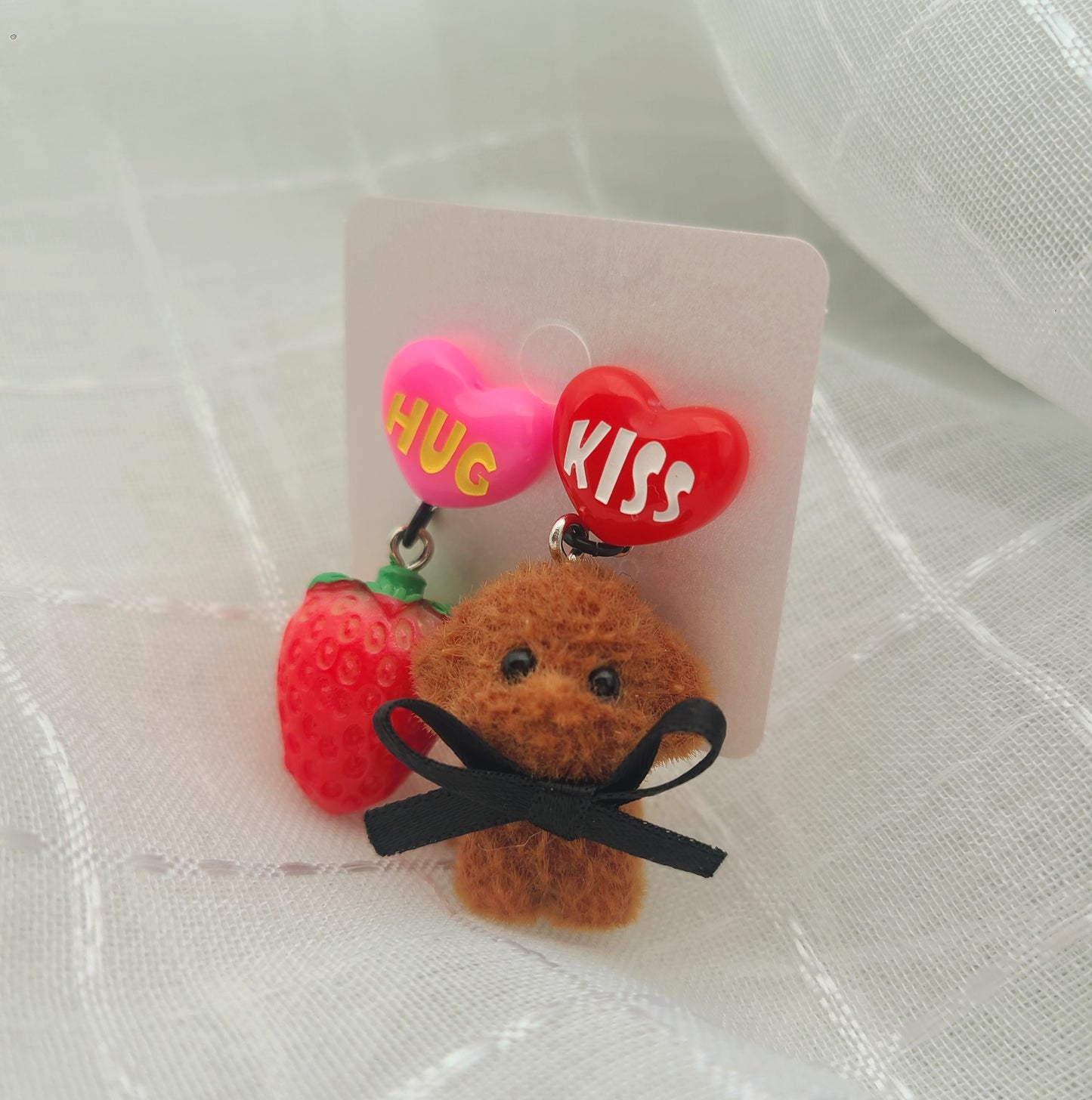 Puppy and Strawberry Earrings
