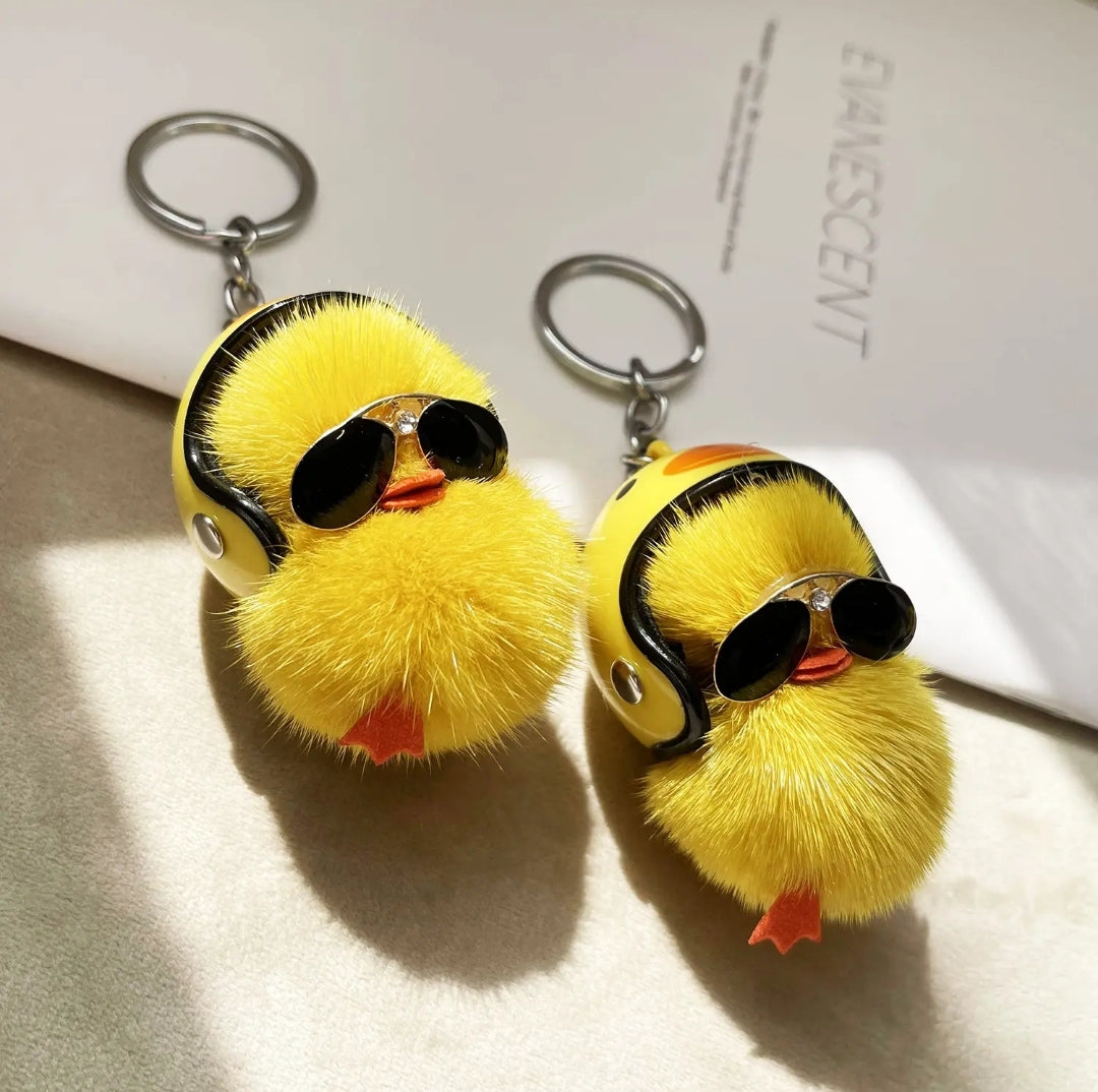 Mini Pilot Duck Keychain