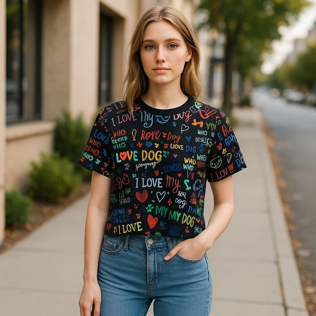 I Love My Dog Crop top
