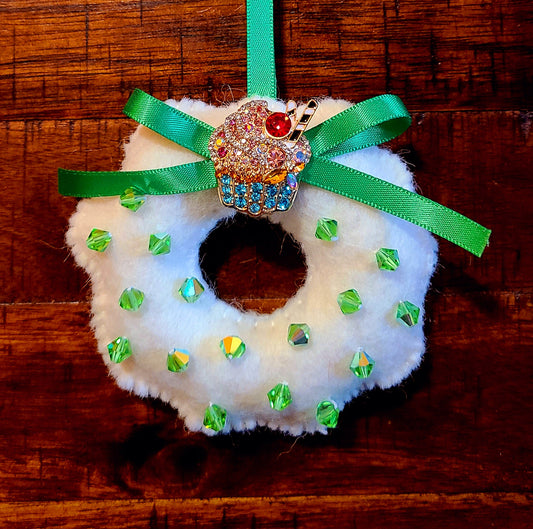 Handmade Wool Felt Christmas Wreath Ornament