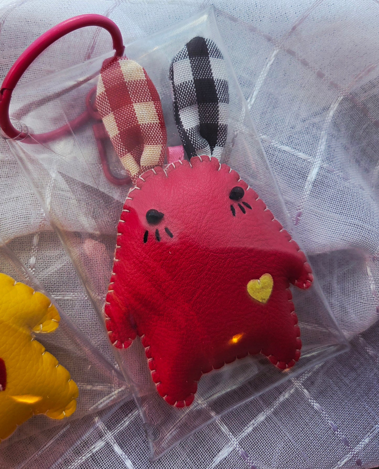 Clear Bag with Cutie Keychain Charm