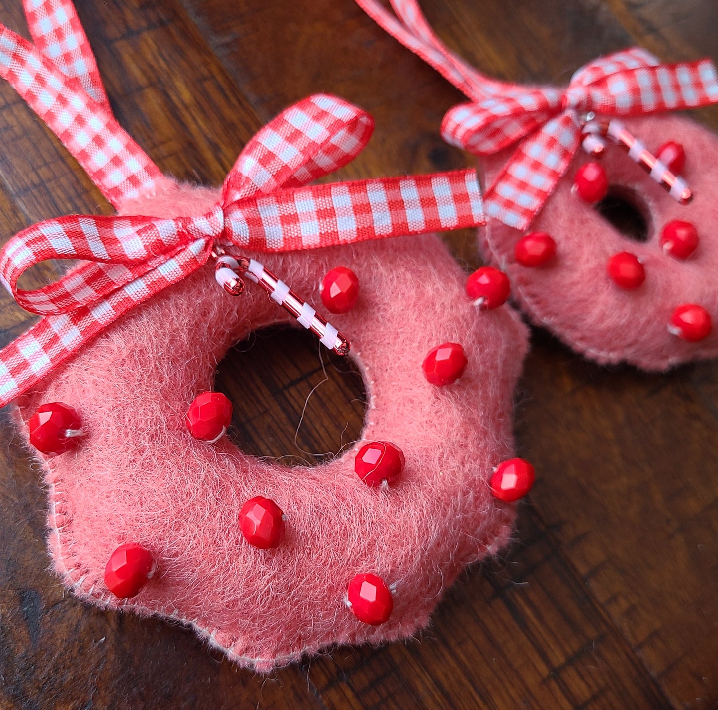 Handmade Wool Felt Wreath Christmas Ornament