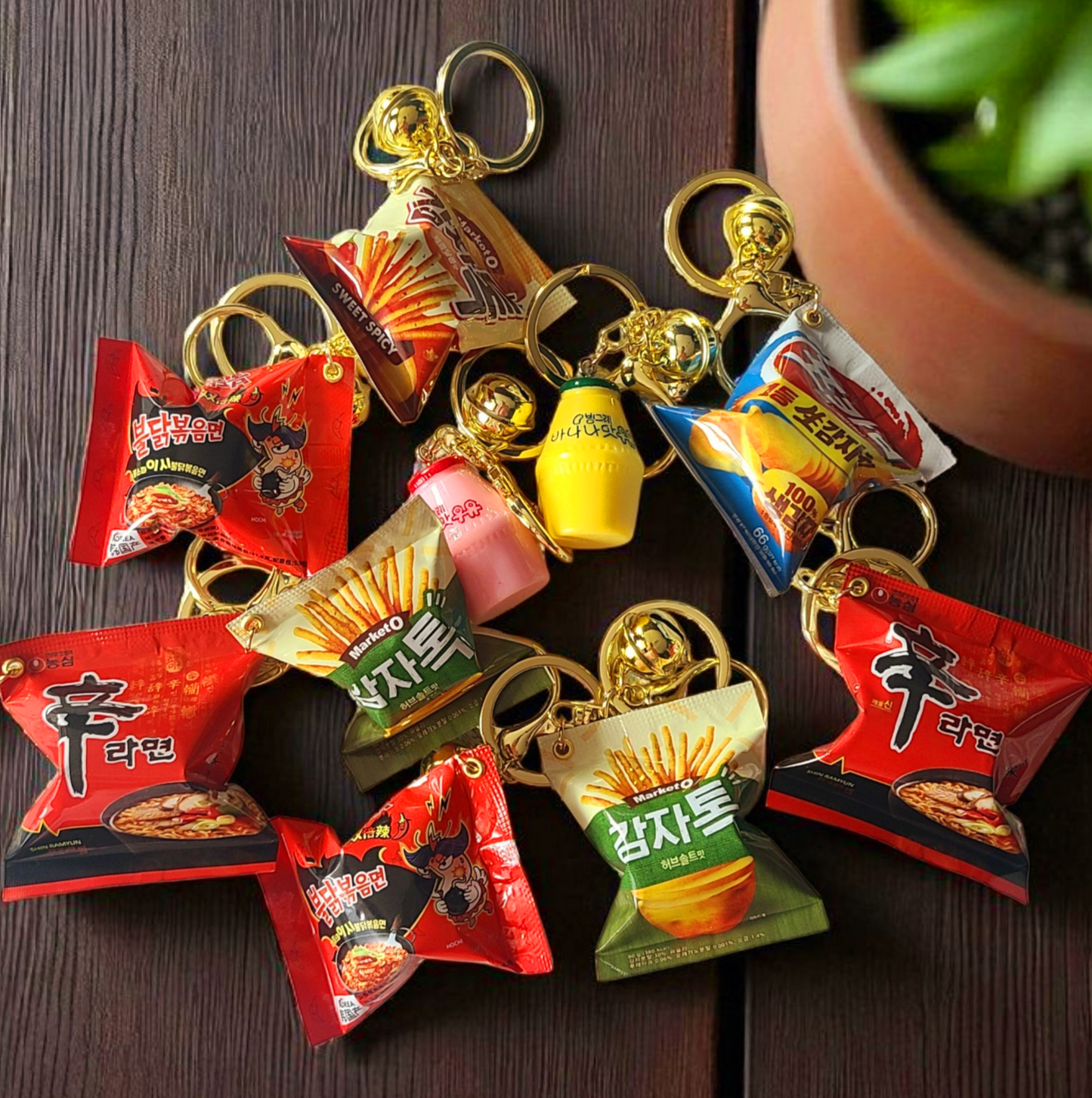 Korean snack key chain Charm for bag