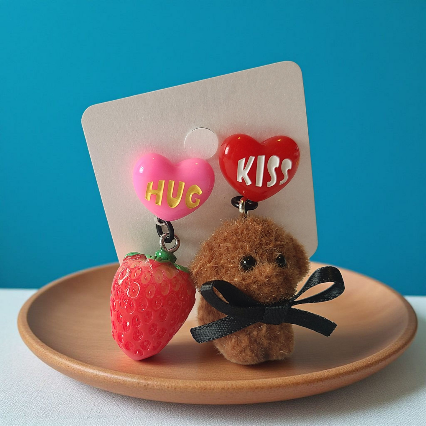 Puppy and Strawberry Earrings