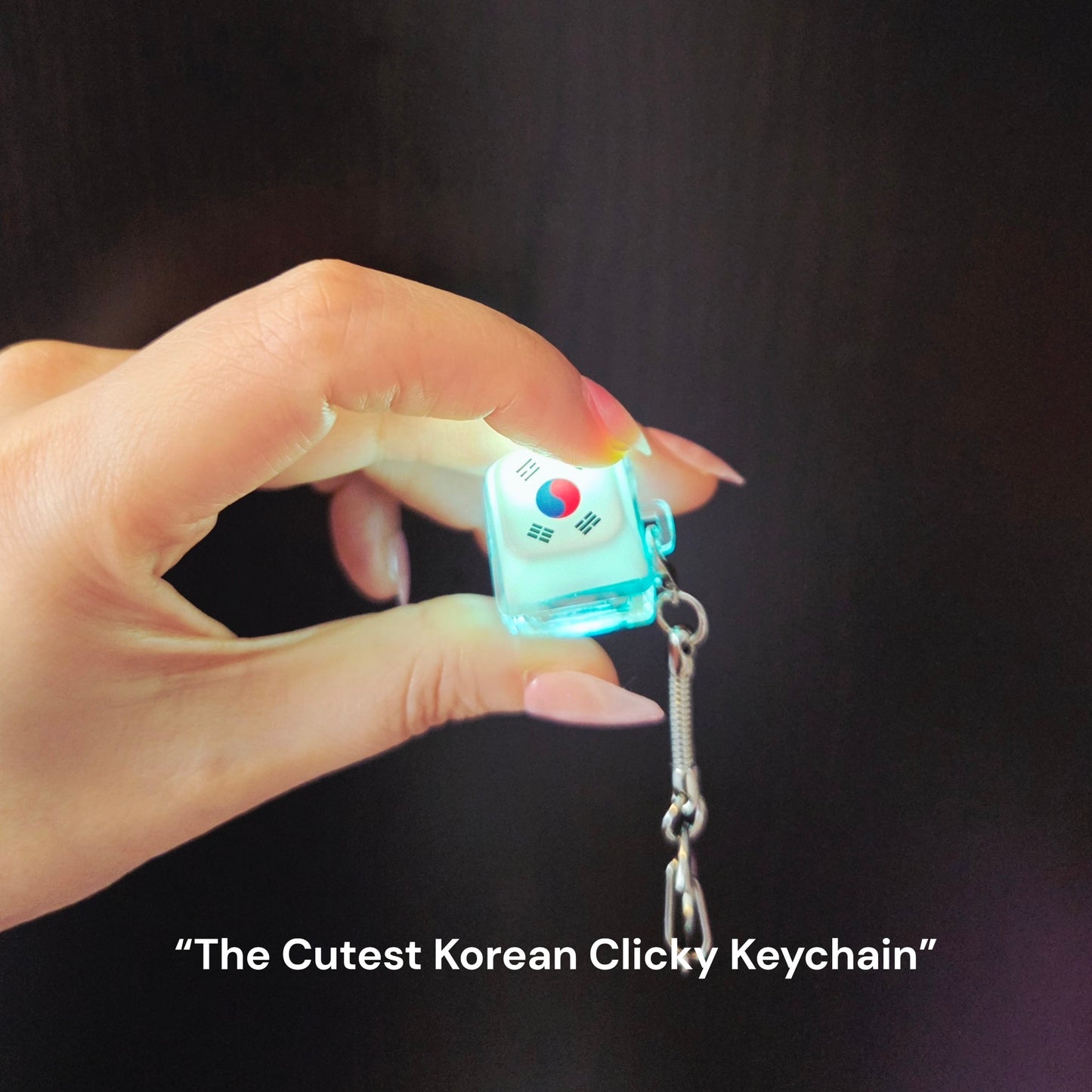 Korean Flag, Taegeuk Keyboard Keycap LED Light Keychain