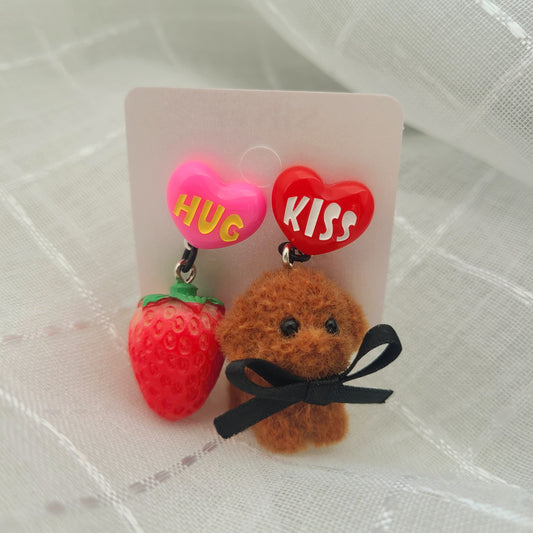 Puppy and Strawberry Earrings