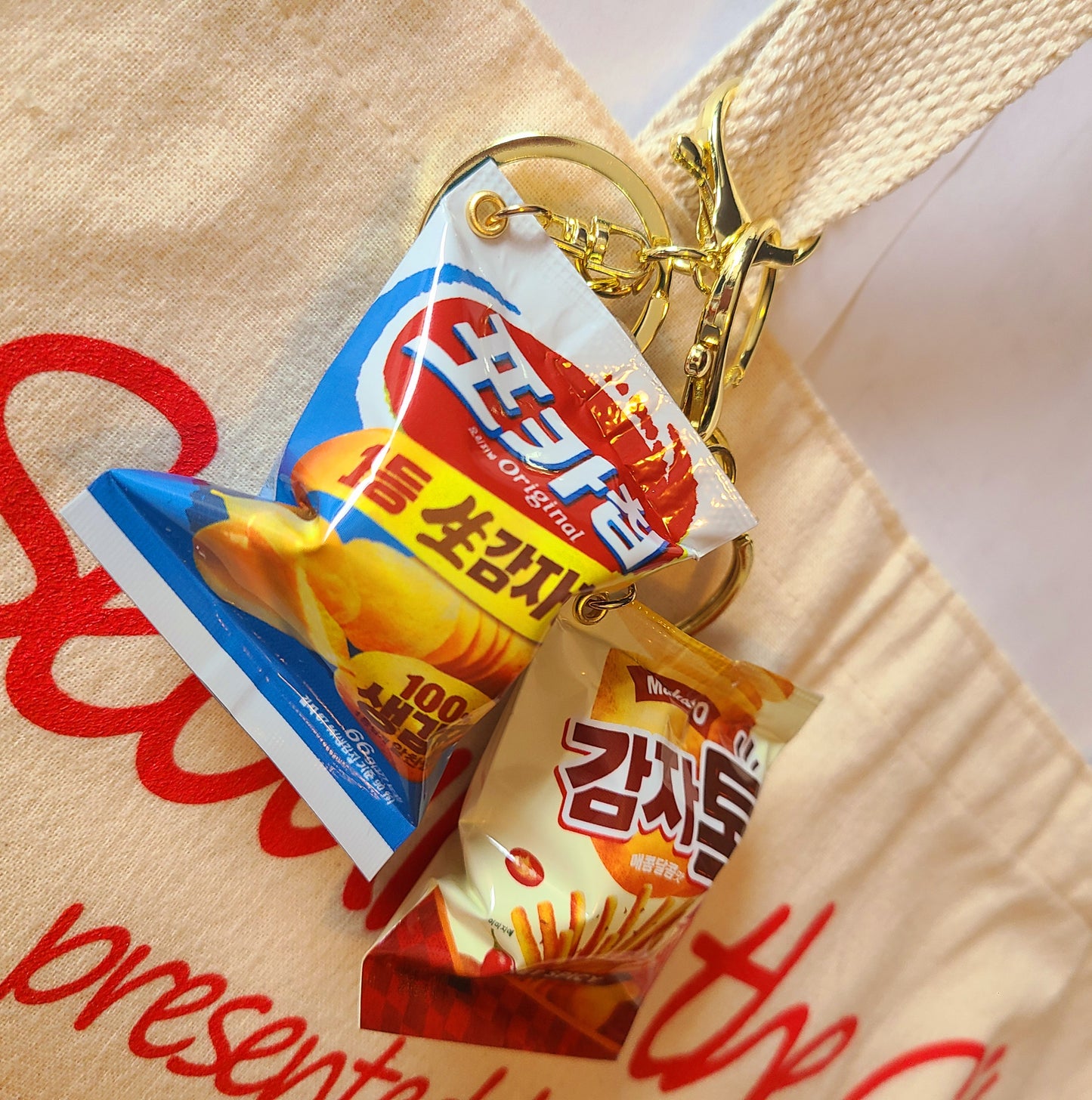 Korean snack key chain Charm for bag