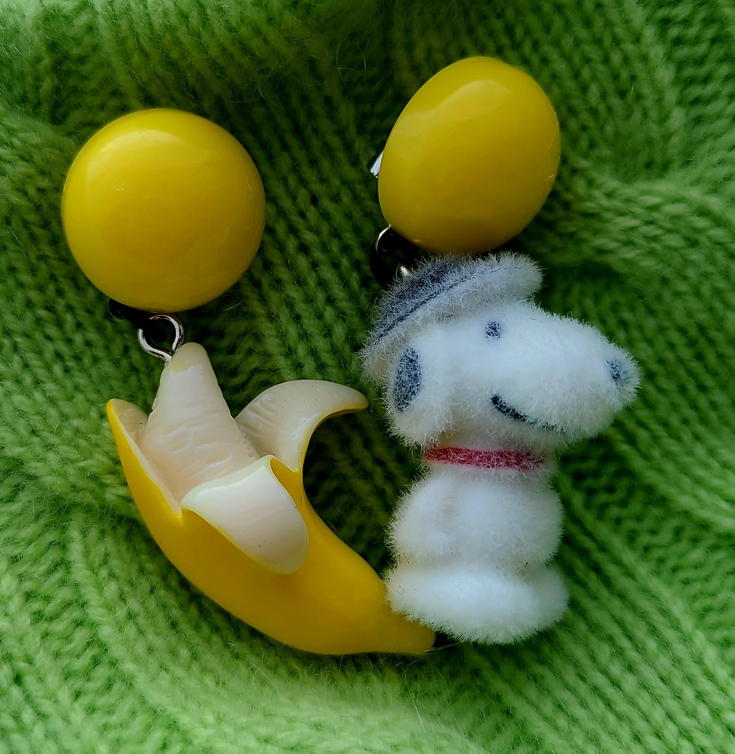 Banana and Snoopy Earrings