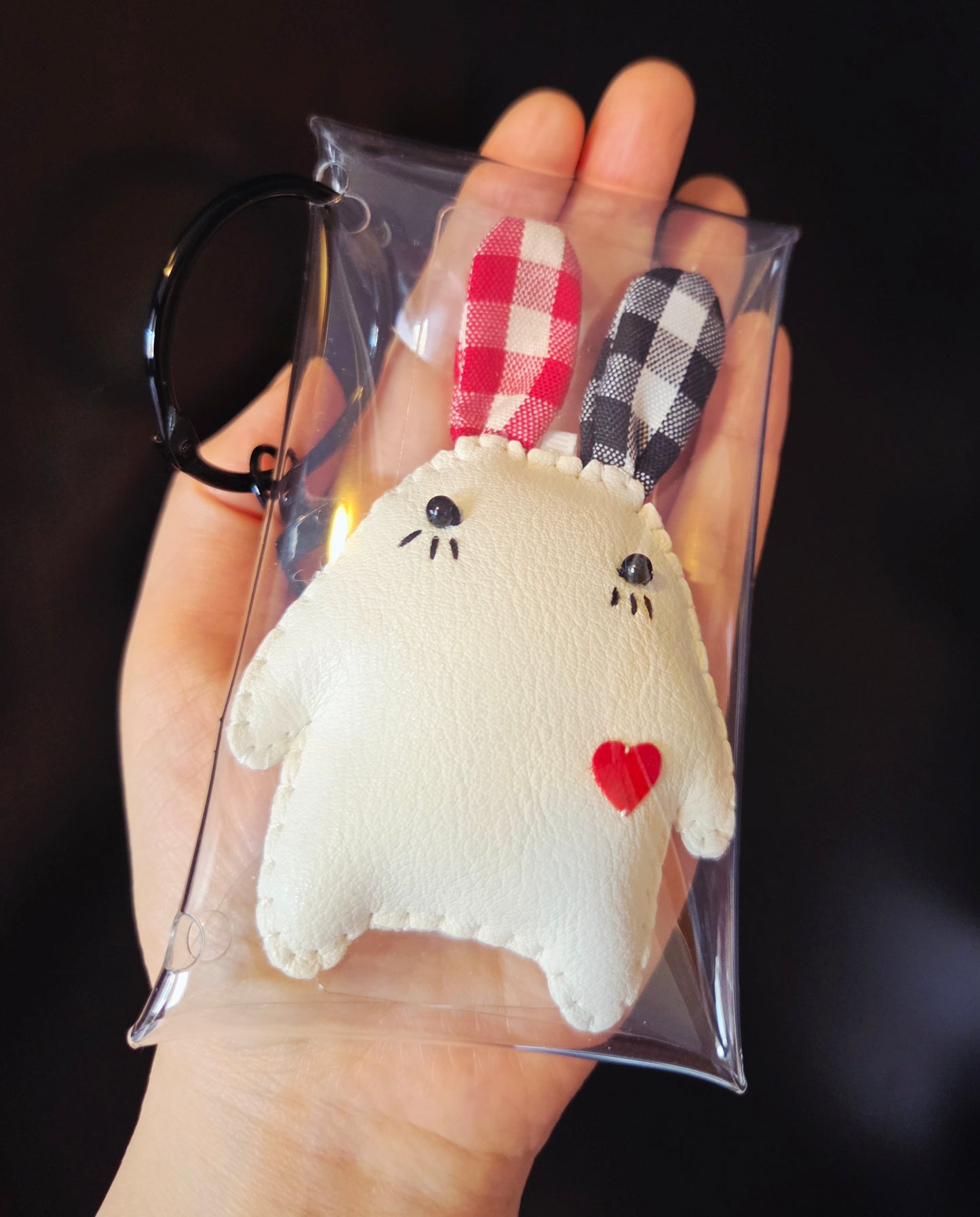 Clear Bag with Cutie Keychain Charm