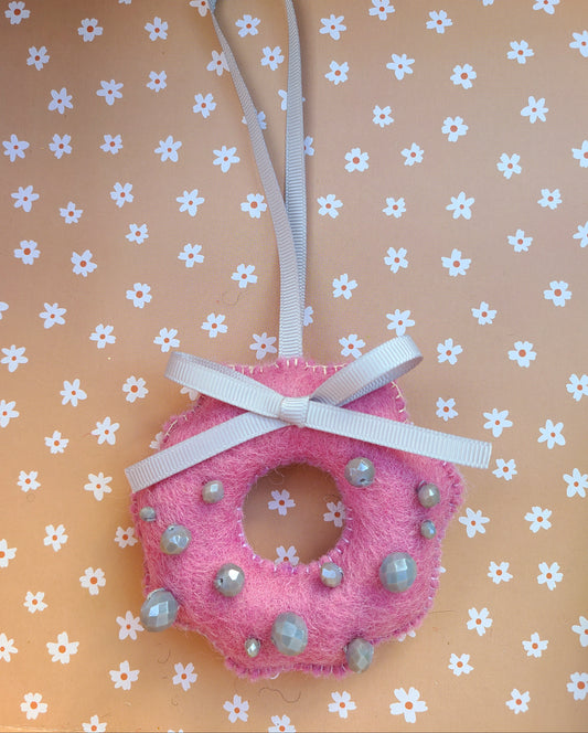 Handmade Wool Felt Wreath Ornament