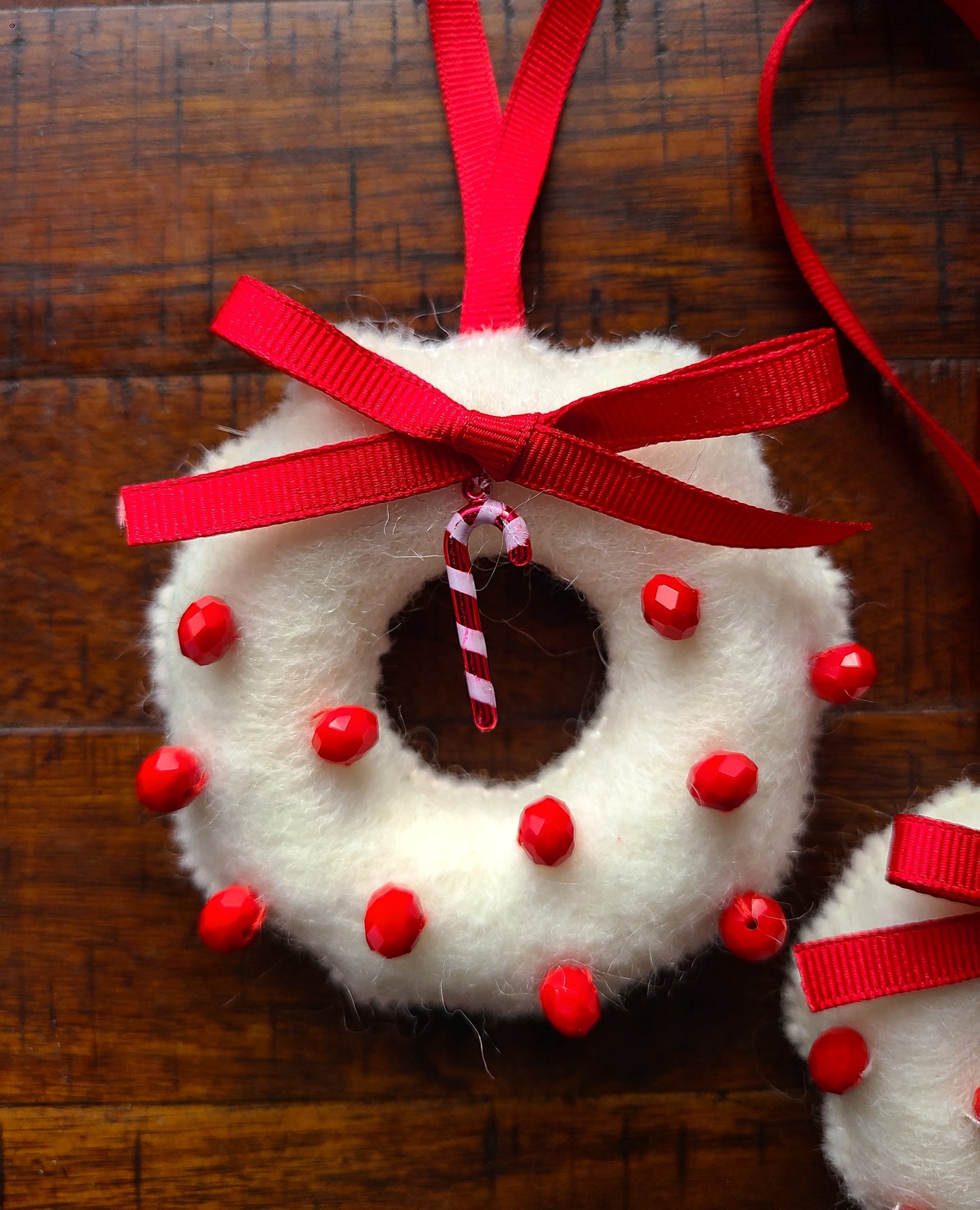Handmade Wool Felt Christmas Wreath Ornament