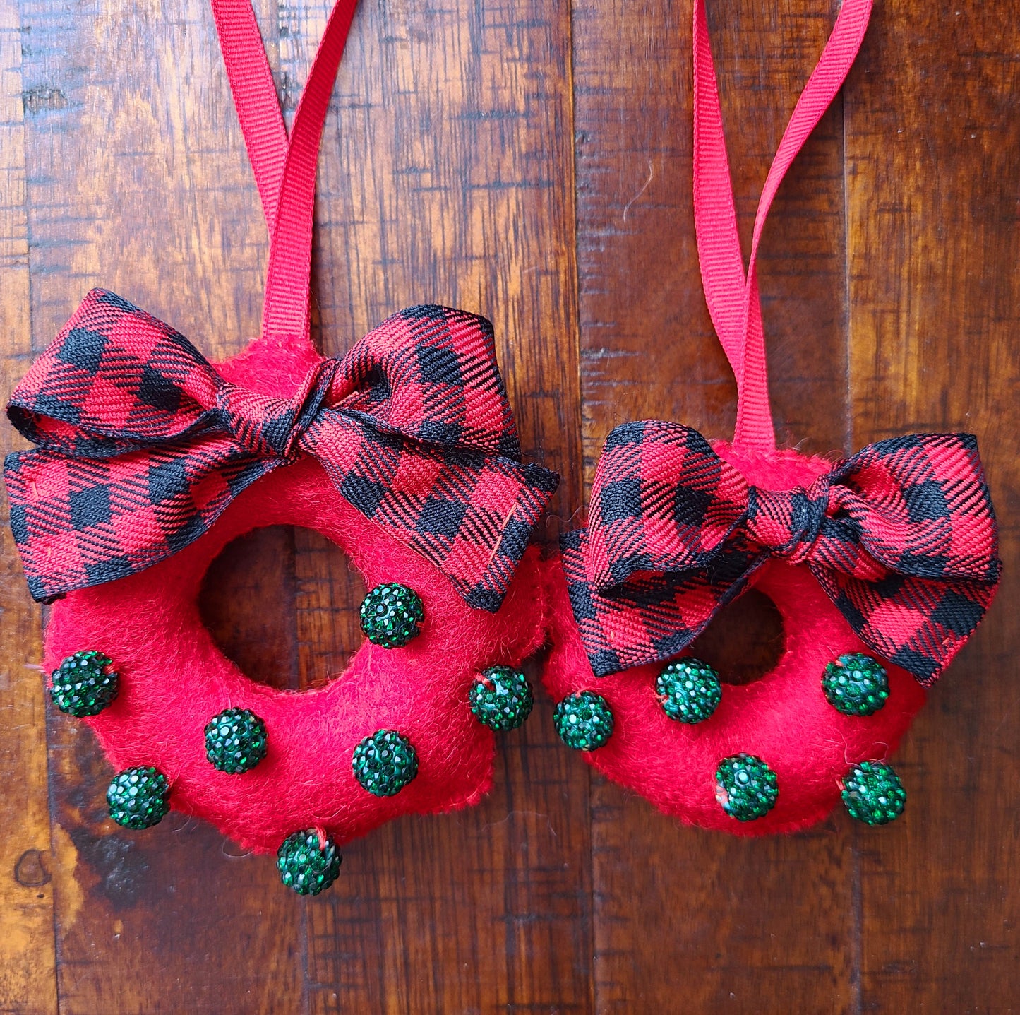 Handmade Wool Felt Wreath Ornament