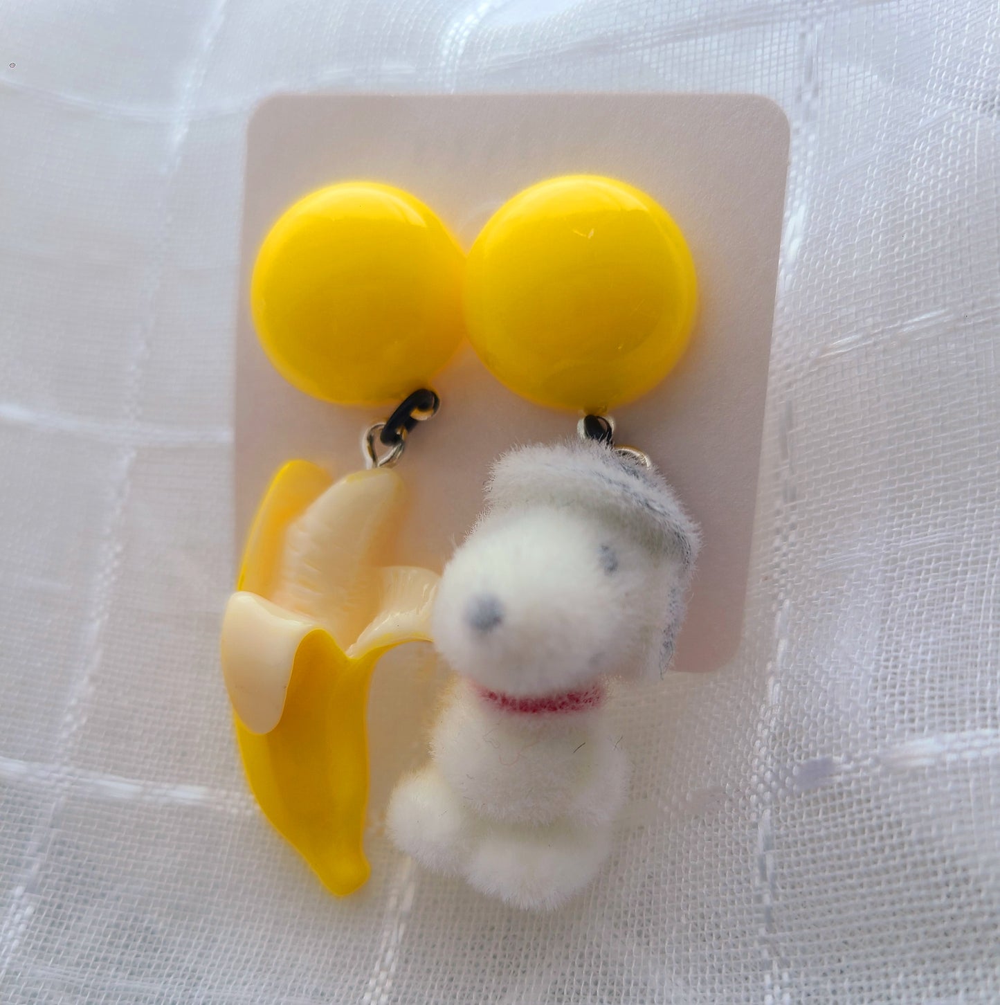 Banana and Snoopy Earrings