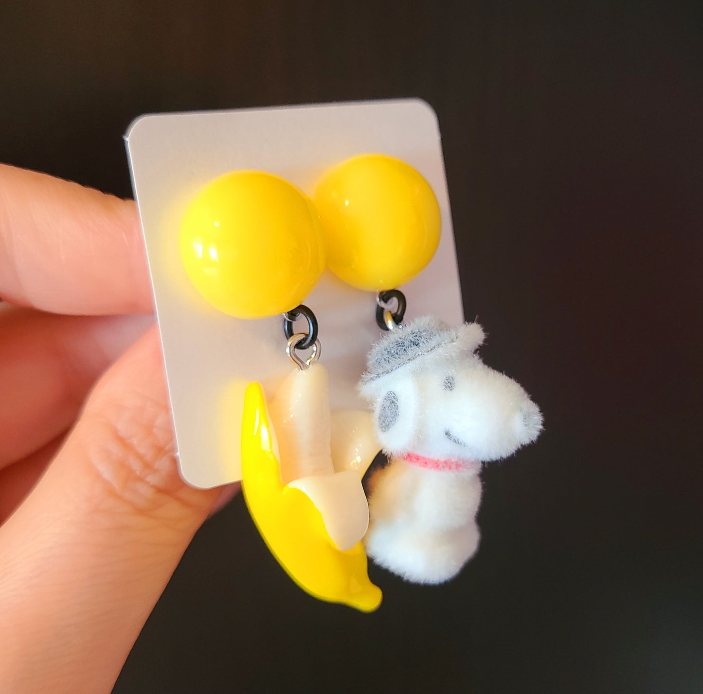 Banana and Snoopy Earrings