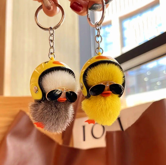 Mini Pilot Duck Keychain