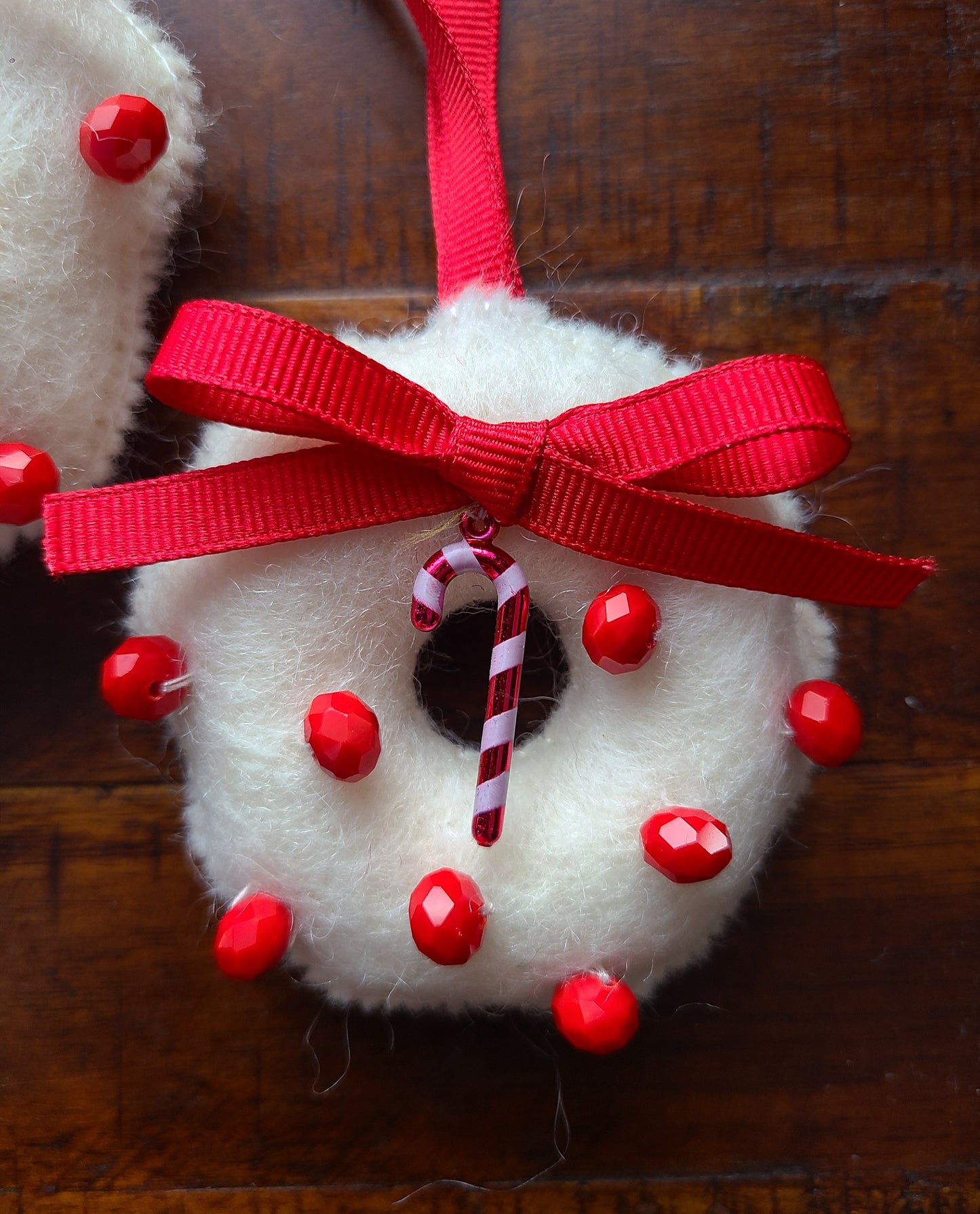 Handmade Wool Felt Christmas Wreath Ornament