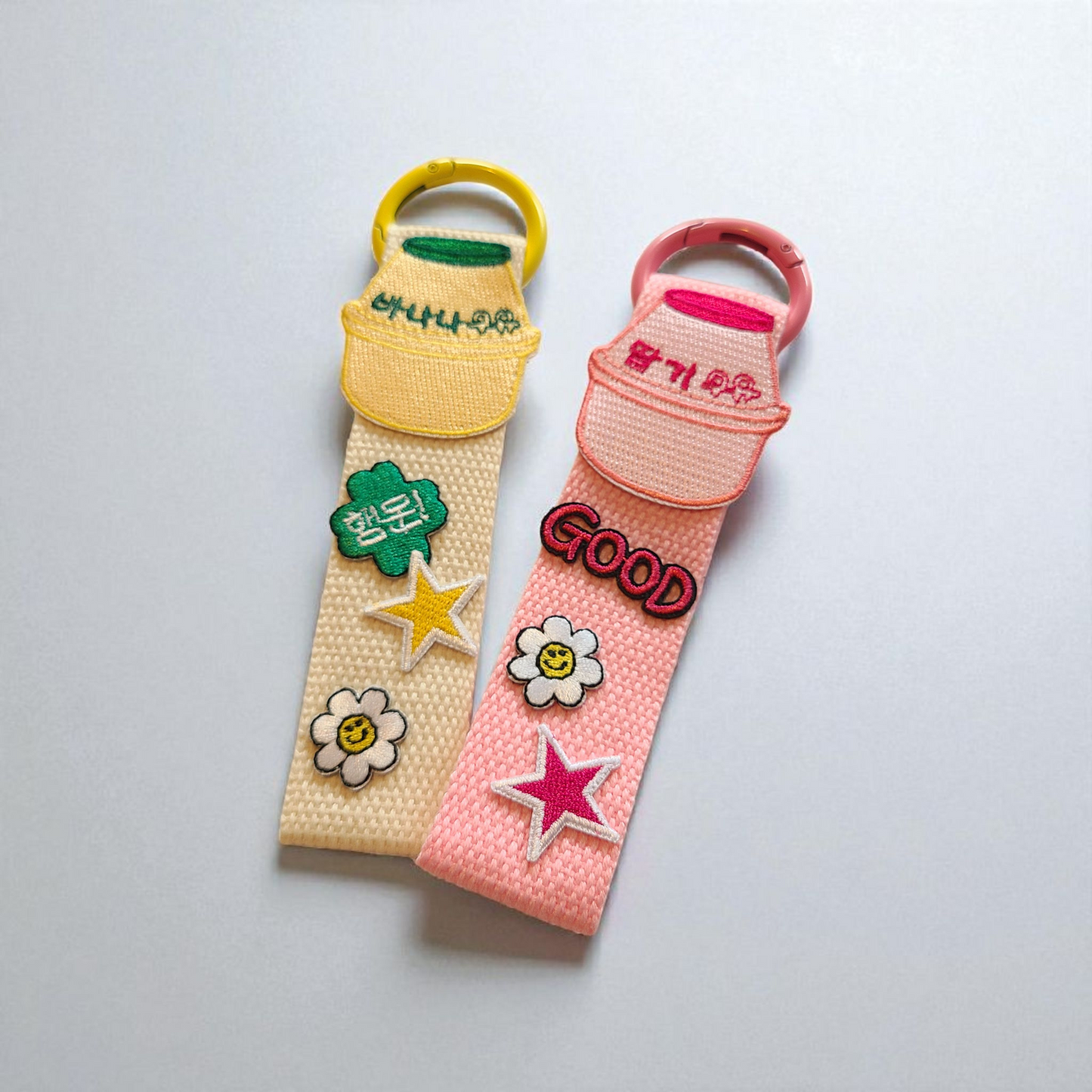 Strawberry and Banana keychain Charm