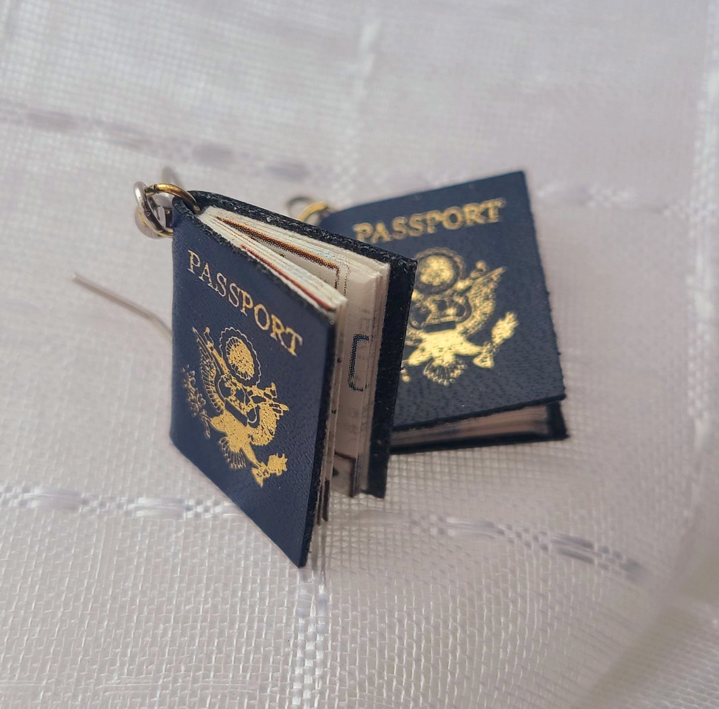 US passport earrings