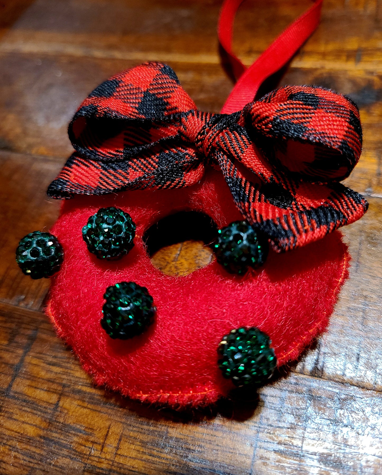 Handmade Wool Felt Wreath Ornament