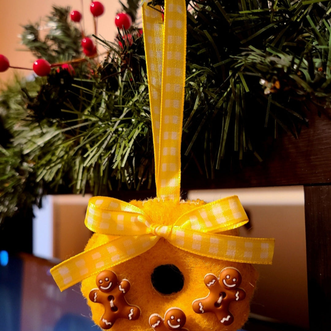 Christmas Handmade Wool Mini Wreath Ornament