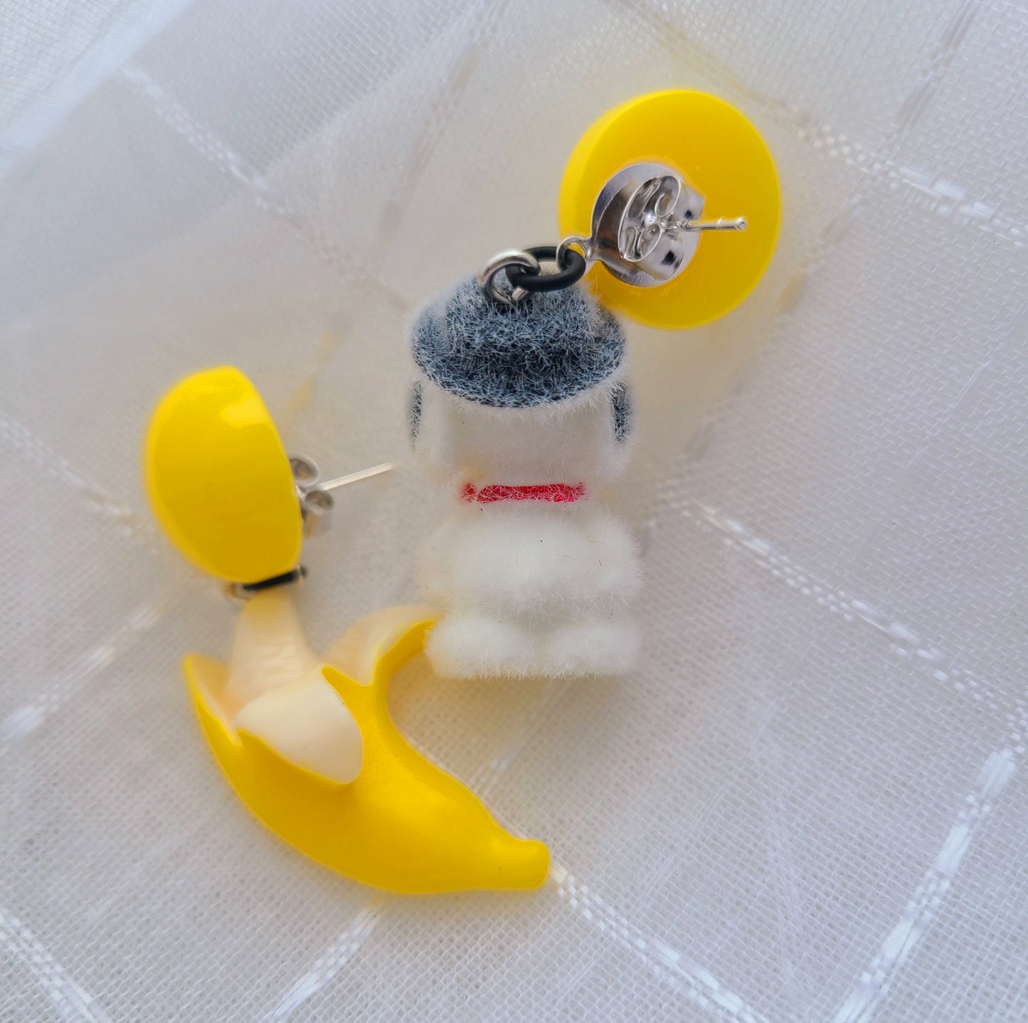 Banana and Snoopy Earrings