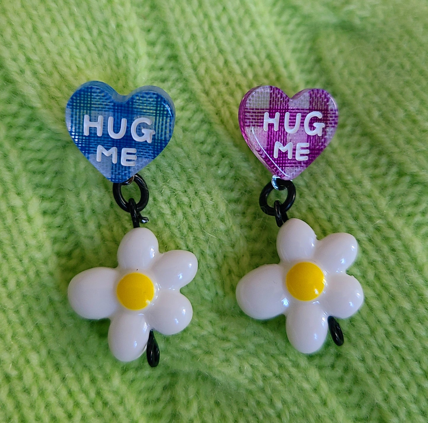 Hug Me Heart Flower Earrings