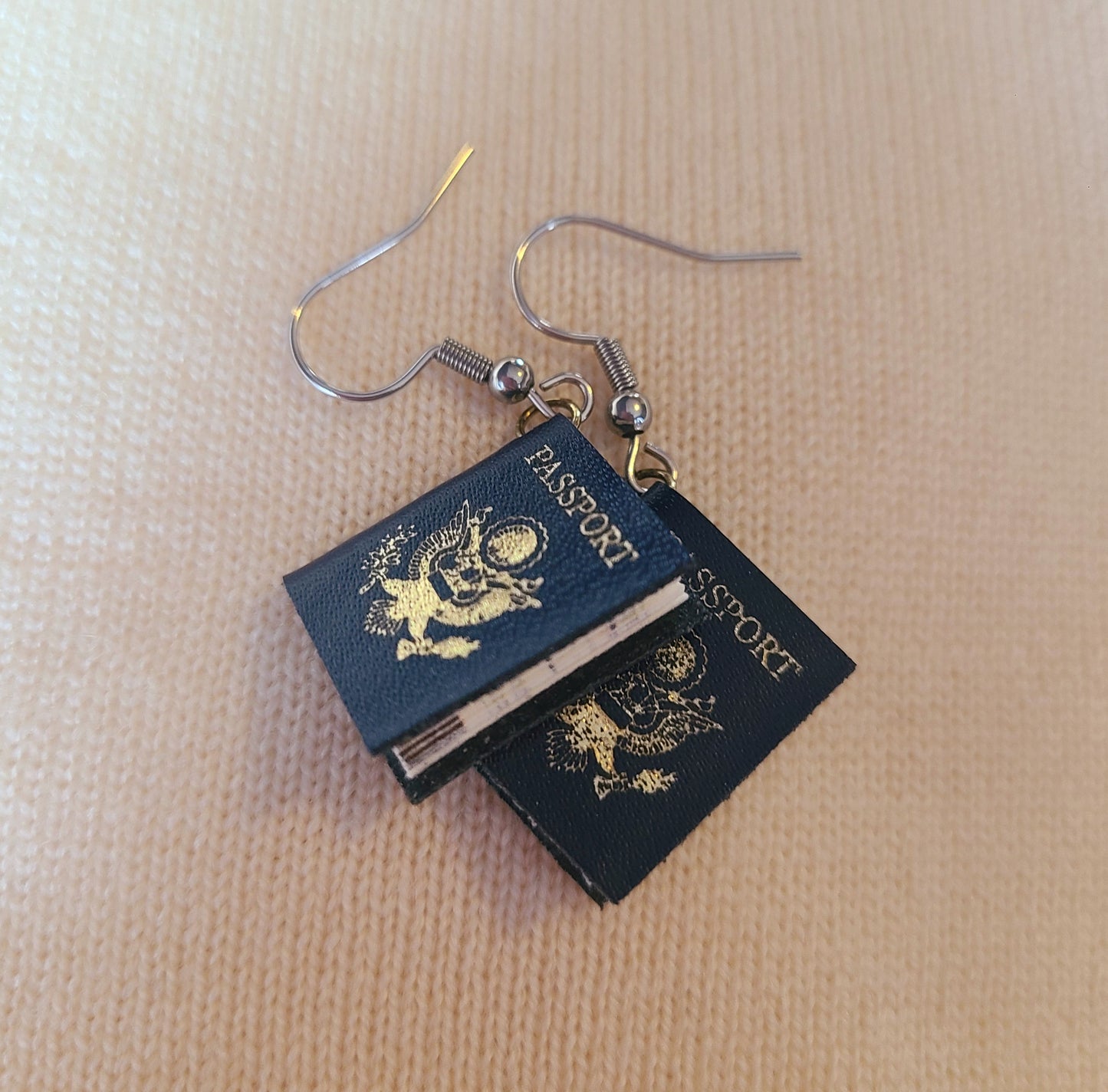 US passport earrings
