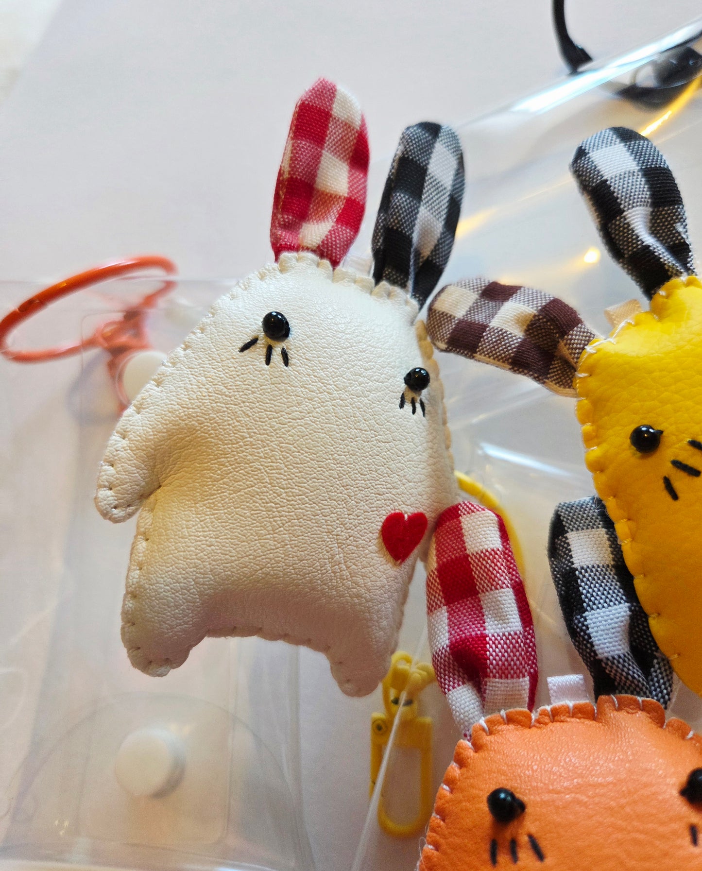 Clear Bag with Cutie Keychain Charm