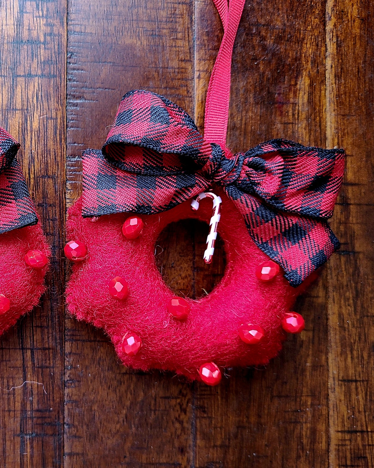 Handmade Wool Felt Wreath Ornament