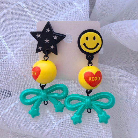 Smile Woodball Earrings