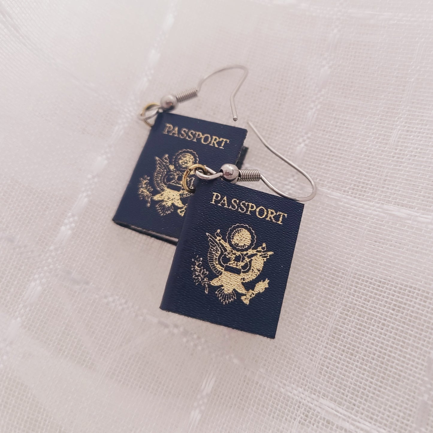 US passport earrings