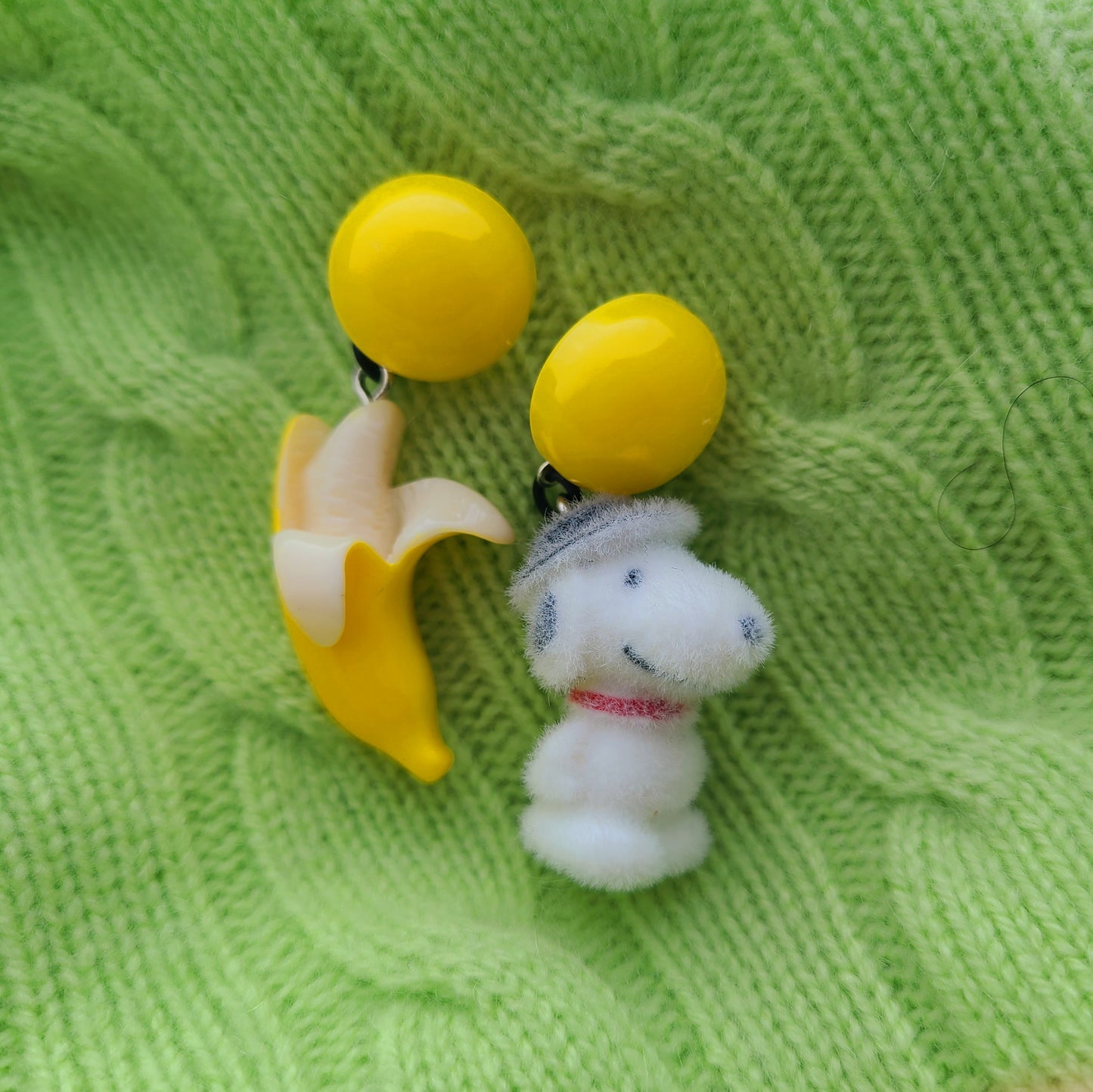 Banana and Snoopy Earrings